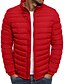 abordables All Sale-Hombre Abrigo de invierno Chaqueta de Invierno Chaqueta acolchada Cardigan Estilo clásico Casual Templado Invierno Color sólido Bleu Ciel Azul marinero Gran rojo Verde Hierba Chaqueta acolchada