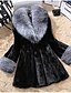 cheap Coats &amp; Trench Coats-Women&#039;s Faux Fur Coat Daily Fall &amp; Winter Long Coat V Neck Regular Fit Basic Jacket Long Sleeve Solid Colored Fur Trim White Black