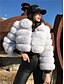 cheap Furs &amp; Leathers-Women&#039;s Fur Coat Fall &amp; Winter Wedding Daily Valentine&#039;s Day Short Coat Warm Loose Basic Jacket Long Sleeve Solid Colored Blue White Black