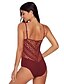cheap One-Pieces-Women&#039;s Swimwear Bikini Tankini Swimsuit High Waist Lace Blue Black Red Swimwear Strap Padded Bathing Suits Sexy / Padded Bras