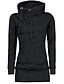 cheap Hoodies &amp; Sweatshirts-women’s casual long sleeve solid color slim fit cowl neck pullover sweatshirt tops outwear black