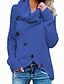 abordables Pulls-Femme Pullover Couleur Pleine Manches Longues Pull Cardigans Col Roulé Vin Kaki Bleu Ciel