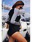 cheap Beach Dresses-Women&#039;s One Piece Swimsuit Black Swimwear Padded Scoop Neck Bathing Suits / Padded Bras
