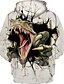 billige Hættetrøjer og sweatshirts til drenge-børne hættetrøje til drenge&amp;amp; sweatshirt dinosaur geometrisk 3d animal print langærmet aktiv basic hvid