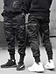 abordables Pants-Homme basique Extérieur Quotidien Pantalon cargo Pantalon Couleur Pleine Toute la longueur Classique Noir
