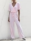 cheap Jumpsuits &amp; Rompers-Women&#039;s White Black Blushing Pink Jumpsuit Solid Colored