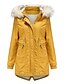 cheap Coats &amp; Trench Coats-Women&#039;s Padded Causal Daily Long Coat Loose Jacket Long Sleeve Pure Color Solid Colored Yellow Blushing Pink Army Green