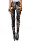 abordables HALLOWEEN-Femme Exagéré Leggings Respirable Halloween Mince Pantalon Cheville Lettre Taille haute Imprimer Noir