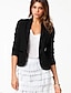 cheap Blazers-Women&#039;s Coat Black / Yellow / Light Gray S / M / L