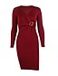 cheap Elegant Dresses-Women&#039;s Sweater Jumper Dress Short Mini Dress Black Wine Green Gray Long Sleeve Fall Winter V Neck 2021 One-Size