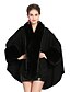 cheap Coats &amp; Trench Coats-Women&#039;s Solid Colored Basic Fall &amp; Winter Cloak / Capes Long Daily Faux Fur Coat Tops Black