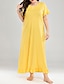 cheap Plus Size Dresses-Women&#039;s Polyester XL Purple