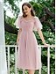 cheap Casual Dresses-Women&#039;s A Line Dress Maxi long Dress Blushing Pink Short Sleeve Polka Dot Ruffle Spring Summer Round Neck Hot Elegant Casual Holiday Going out Loose 2021 S M L XL XXL