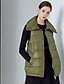 cheap Down&amp; Parkas-Women&#039;s Vest Parka Solid Colored Nylon Black / Blushing Pink / Army Green M / L