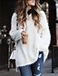 cheap Sweaters-Women&#039;s Pullover Solid Colored Basic Plus Size Long Sleeve Loose Sweater Cardigans V Neck Blue Blushing Pink Gray