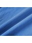 abordables Vestidos Maxi-Mujer vestido largo vestido largo Vestido de mezclilla Azul Piscina Media Manga Separado Color puro Escote en Pico Otoño Primavera Elegante Casual Holgado M L XL XXL