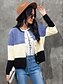 cheap Sweaters-Women&#039;s Cardigan Plain Solid Color Basic Long Sleeve Slim Sweater Cardigans Fall Winter Crew Neck Round Neck Blue Purple