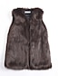 cheap Furs &amp; Leathers-Women&#039;s Solid Colored Basic Fall &amp; Winter Vest Regular Daily Sleeveless Faux Fur Coat Tops White