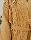 cheap Cardigans-Women&#039;s Cardigan Solid Color Embroidery Knitted Basic Long Sleeve Sweater Cardigans Fall Winter Open Front Camel