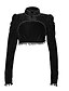 abordables Vestes Femme-accessoires steampunk pour femmes à manches longues steampunk rétro vintage veste en velours haussement d&#039;épaules noir petit