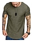 abordables T-Shirts-Homme T shirt Tee Col Ras du Cou Plein Casual Manche Courte Vêtement Tenue simple Vêtement de sport Décontractées Muscle