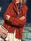 baratos Cardigãs-Mulheres Carregam Tecido Côr Sólida Tricotado Básico Comprimento Longo Manga Longa Casacos de malha Outono Primavera Com Capuz Abertura Frontal Amarelo Rosa Vinho