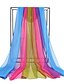 economico Scarves &amp; Bandanas-Per donna Sciarpe di chiffon Rosso Blu Rosa Strada Giornaliero Per eventi Sciarpa Color Block / Chiffon / Autunno / Inverno / Primavera
