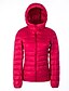 cheap Down&amp; Parkas-Women&#039;s Down Fall Winter Daily Outdoor clothing Coat Casual Jacket Long Sleeve Classic Solid Color Lake blue Navy Wine Red / Lined