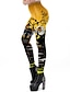 cheap HALLOWEEN-Women&#039;s Exaggerated Leggings Print Full Length Pants Halloween Micro-elastic Animal Breathable High Waist Slim Black S M L XL