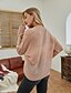 cheap Cardigans-Women&#039;s Pullover Solid Color Knitted Acrylic Fibers Basic Long Sleeve Sweater Cardigans Fall Winter V Neck Blushing Pink