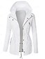 cheap Jackets-Women&#039;s Jacket Daily Fall &amp; Winter Long Coat Loose Sporty Basic Jacket Long Sleeve Solid Colored Yellow White