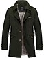 cheap Best Sellers-Men&#039;s Winter Coat Trench Coat Business Casual Rabbit Fur Spring Fall Breathable Outerwear Clothing Apparel Casual Solid Color Single Breasted One-button Notch lapel collar / Daily / Long Sleeve