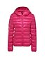 cheap Down&amp; Parkas-Women&#039;s Down Regular Coat Regular Fit Jacket Solid Colored Blue Blushing Pink / White Duck Down