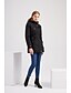 abordables Women&#039;s Coats &amp; Jackets-Femme Parka Longue Manteau Ample Veste Couleur Pleine Rose Claire Vert Véronèse Noir / Coton