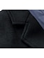 abordables Sale-Homme Trench L&#039;autume L&#039;hiver du quotidien Longue Manteau Revers Cranté Standard Veste Manches Longues Noir Gris / Doublé