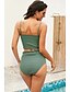 cheap Bikini-Women&#039;s Bikini Tankini Swimsuit High Waist Leopard Black Light Brown Green Swimwear Padded Bathing Suits Sexy