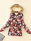 cheap Down&amp; Parkas-Women&#039;s Padded Parka Camouflage Cotton Red / Army Green M / L / XL