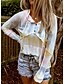 cheap Hoodies &amp; Sweatshirts-Women&#039;s Blouse Shirt Tie Dye Long Sleeve Patchwork Print Shirt Collar Tops Basic Basic Top Yellow Blushing Pink