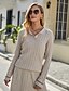 cheap Sweaters-Women&#039;s Pullover Solid Color Knitted Basic Long Sleeve Sweater Cardigans Winter Shirt Collar Khaki