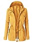 cheap Jackets-Women&#039;s Jacket Daily Fall &amp; Winter Long Coat Loose Sporty Basic Jacket Long Sleeve Solid Colored Yellow White
