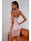 cheap Party Dresses-Women&#039;s Strap Dress Short Mini Dress Blushing Pink Sleeveless Solid Color Ruched Fall V Neck Elegant Sexy Party Club 2021 S M L