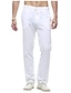 cheap Pants-Men&#039;s Casual Straight Pants Trousers Pants Causal Athleisure Cotton Plain White Black khaki Royal Blue M L XL 2XL 3XL / Spring / Summer