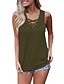 cheap Tank Tops-women&#039;s summer tank tops criss cross casual solid sleeveless lace up blouse (x-large, black)