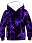 cheap Boys&#039; Hoodies &amp; Sweatshirts-Kids Boys&#039; Hoodie Pullover Long Sleeve Graphic 3D Print Purple Children Tops With Pocket  Active Basic Daily Top