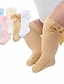 cheap Kids&#039; Socks-Toddler Girls&#039; Underwear &amp; Socks White Yellow Blushing Pink White Blue Solid Colored Mesh Bow
