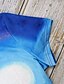 economico T-shirts-Per donna maglietta Colorato a macchie Stampe astratte Animali Con stampe Rotonda Top Essenziale Top basic Blu Grigio