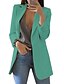 baratos Blazers Femininos-blazer feminino blazer de escritório de manga comprida jaqueta cardigan casual básico de leopardo terno verde menta