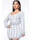 cheap Jumpsuits &amp; Rompers-Women&#039;s Basic Houndstooth Two Piece Set Sweater Skirt Patchwork Tops