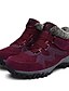 cheap Women&#039;s Sneakers-Women&#039;s Boots Snow Boots Flat Heel Closed Toe Booties Ankle Boots Basic Minimalism Daily Rubber Suede Damask Slogan Wine Black Purple / Booties / Ankle Boots