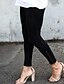 baratos Bottoms-Mulheres Básico Moda de Rua Comfort Ganga Skinny Diário Calças Jeans Calças Sólido Mimolet Preto Cinzento